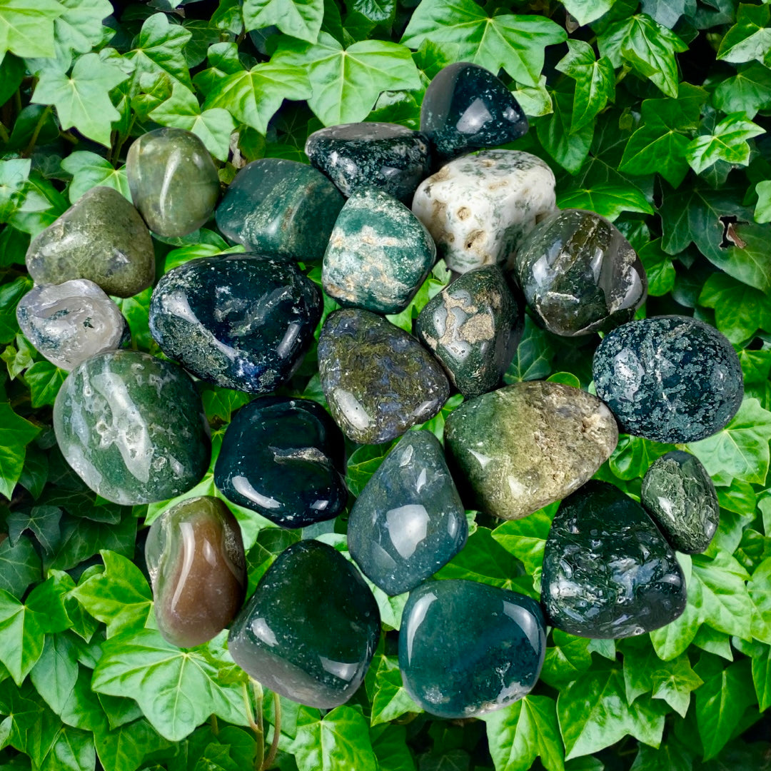 Pierre roulée Agate mousse 🌿