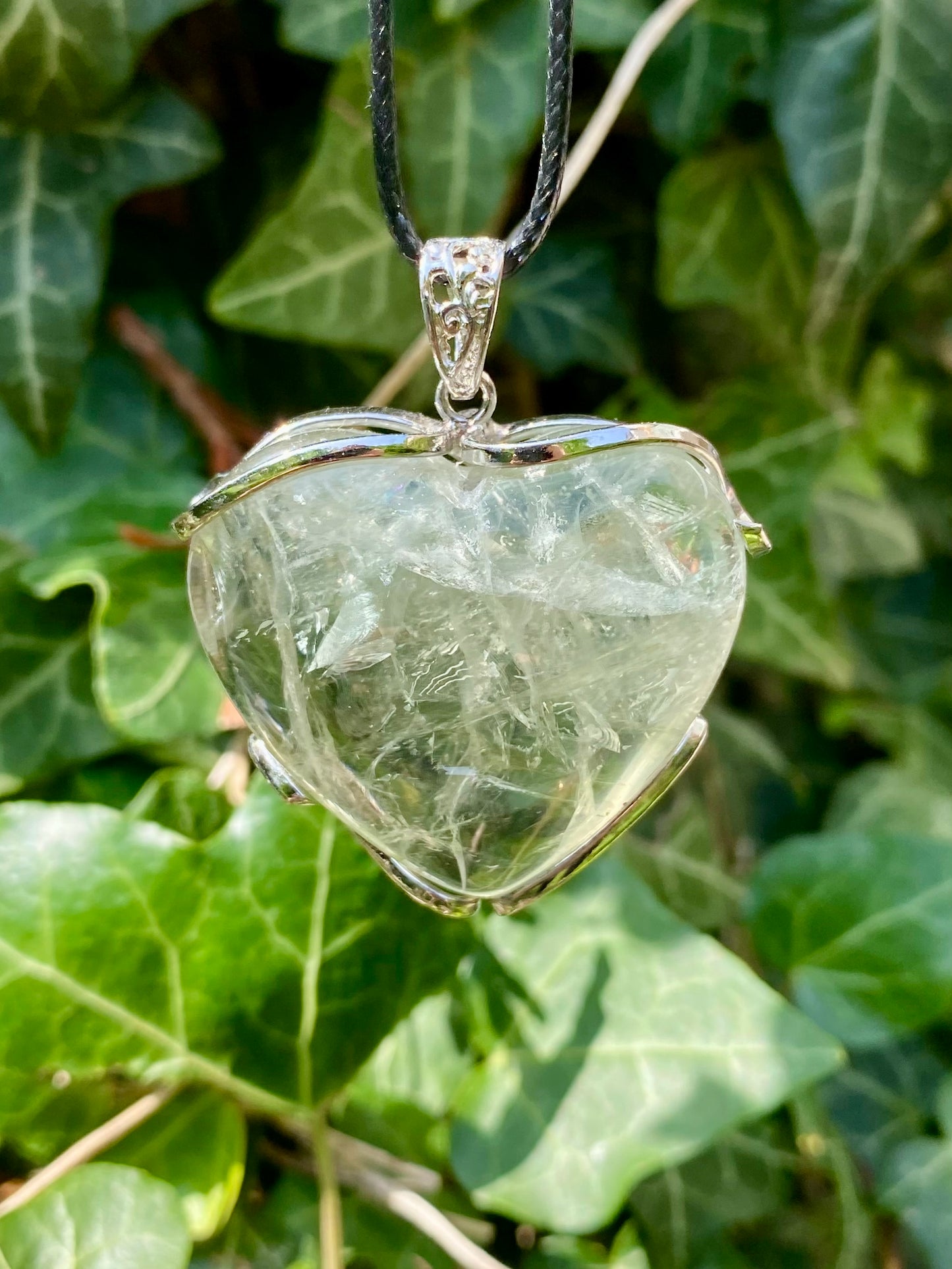 Pendentif Coeur Prasiolite 💚
