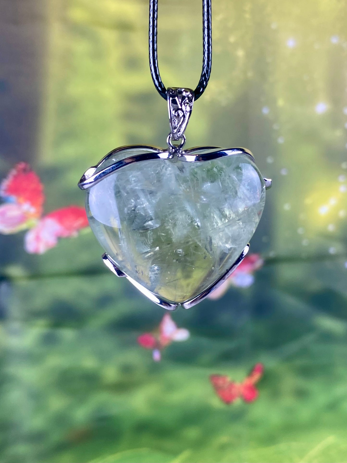 Pendentif Prasiolite 💚 argent 925