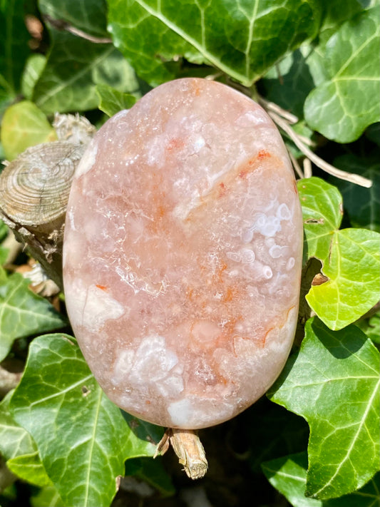 Galet agate fleurs 🌸 Cornaline