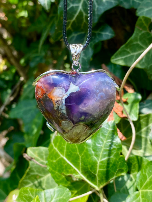 Pendentif 💙 agate fleurs 🌸 bleues