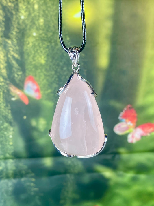 Pendentif Quartz rose 💖 argent 925