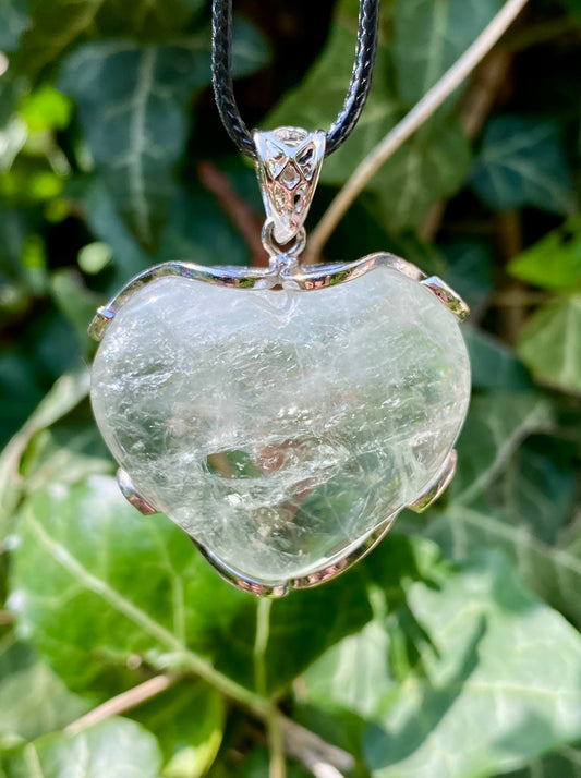 Pendentif Coeur Prasiolite 💚