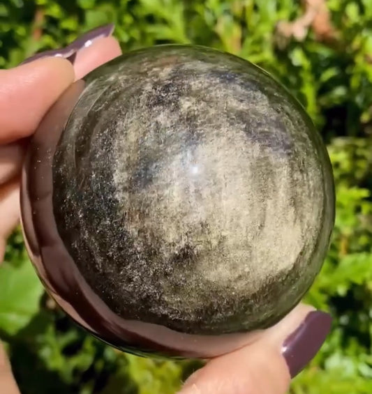 Sphère obsidienne dorée ✨🖤
